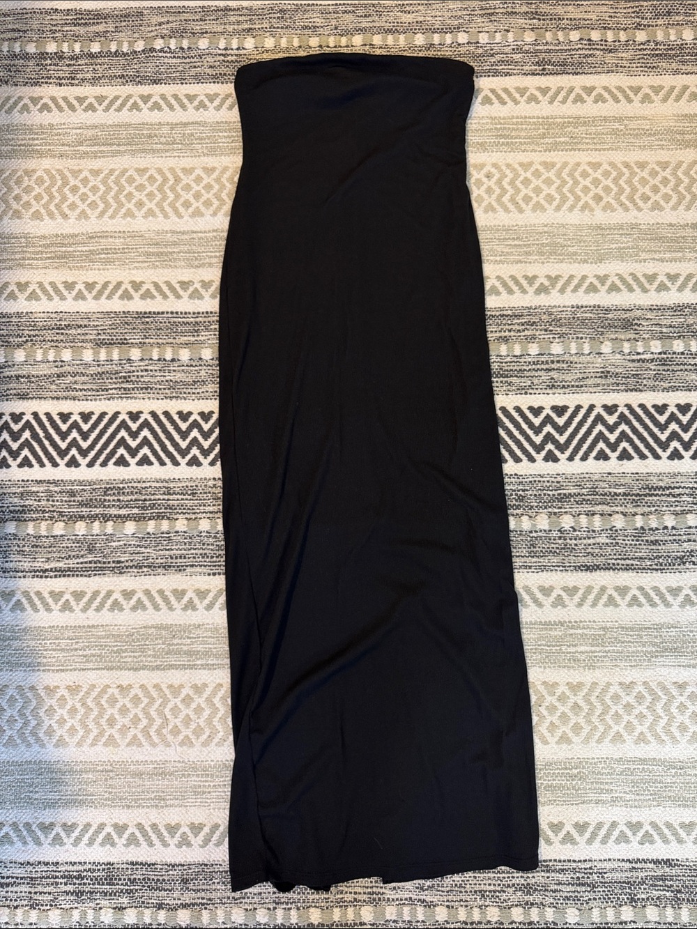 Popular 21 Black Strapless Maxi Dress